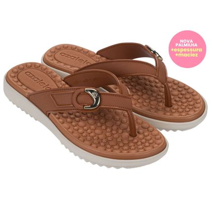 Tamanco Feminino Azaleia Leia - 19234 - Marrom Pecan - Atacado