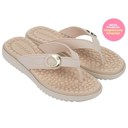 Tamanco Feminino Azaleia Leia - 19234 - Off White Medio - Atacado