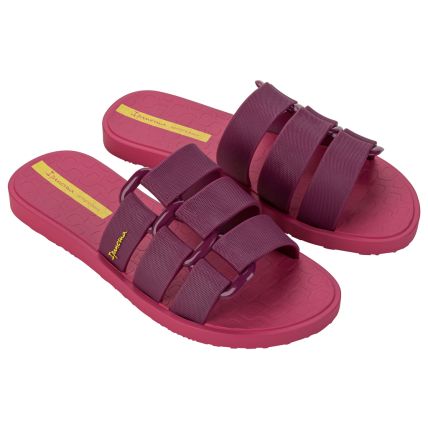 Chinelo Slide Feminino Ipanema Bold - 26519 - Rosa/rosa Escuro - Atacado