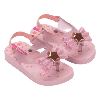 Chinelo Baby Ipanema Belle - 27248 - Rosa/rosa Glitter - Atacado