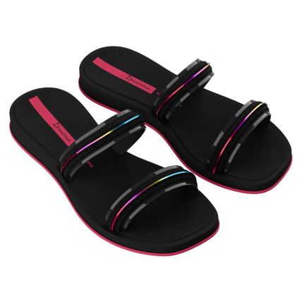 Chinelo Slide Feminino Ipanema Glow - 27400 - Preto/rosa - Atacado