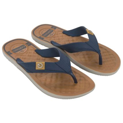 Chinelo Masculino Cartago Arizona - 12212 - Castor/azul/bege - Atacado