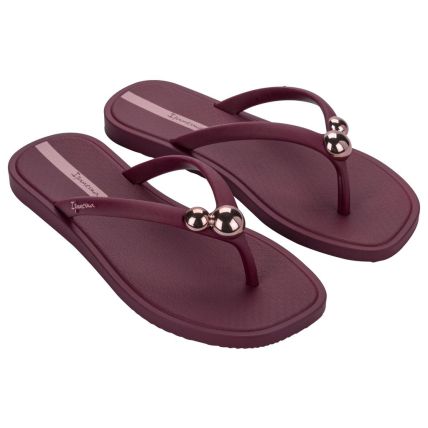 Chinelo Feminino Ipanema Metal Chic - 27379 - Bordo/vermelho/rosa - Atacado