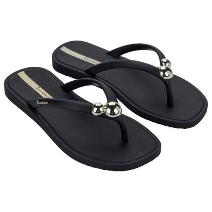 Chinelo Feminino Ipanema Metal Chic - 27379 - Preto/preto/amarelo - Atacado