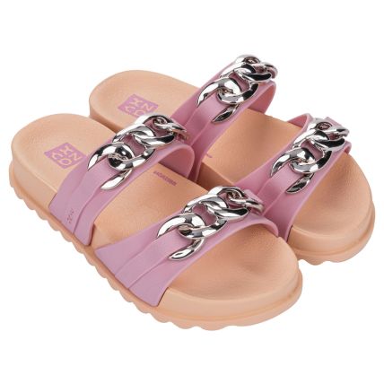 Chinelo Slide Infantil Zaxy On - 19308 - Rosa Medio - Atacado