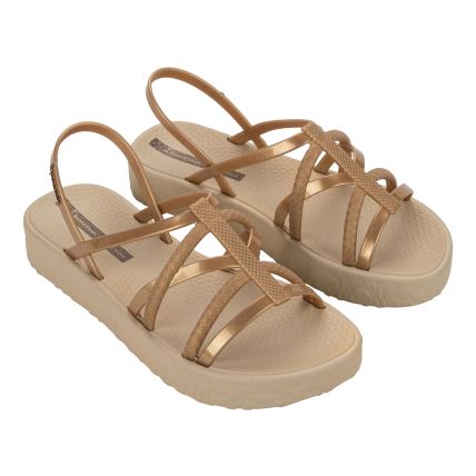Tamanco Feminino Ipanema Diversa Flatform - 27238 - Bege/ouro - Atacado