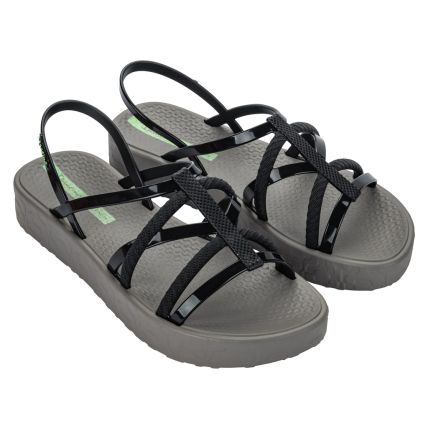 Tamanco Feminino Ipanema Diversa Flatform - 27238 - Cinza/preto/verde - Atacado