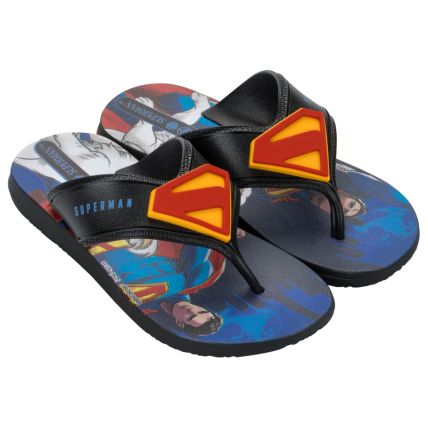 Chinelo Infantil Superman Legend 23351 Preto/Cinza no Atacado | Daniel Atacado