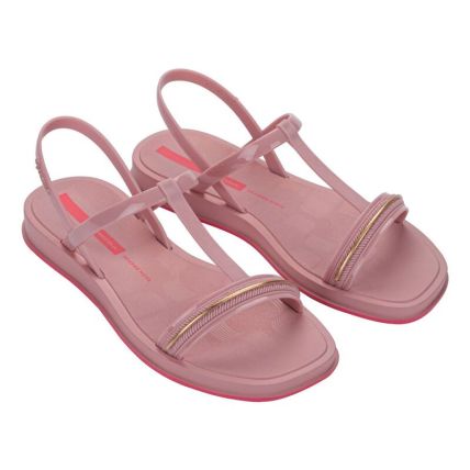 Sandalia Feminina Ipanema Glow - 27402 - Rosa/rosa/dourado - Atacado