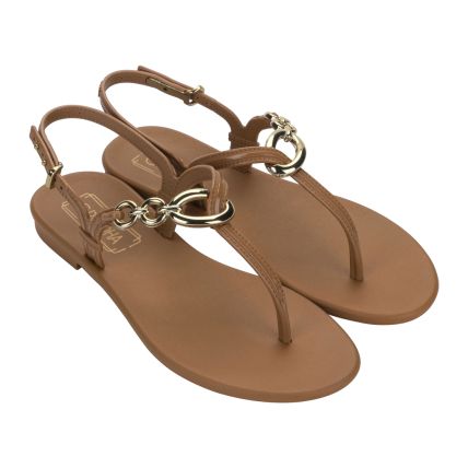 Sandalia Feminina Grendha Estilo - 19232 - Bege Castor - Atacado