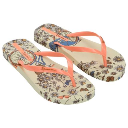 Chinelo Feminino Ipanema Mari Bloom - 27454 - Bege/laranja/dourado - Atacado