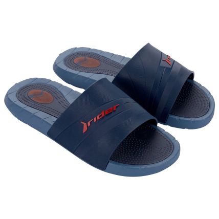 Chinelo Slide Masculino Rider Rush - 12511 - Azul/vermelho - Atacado