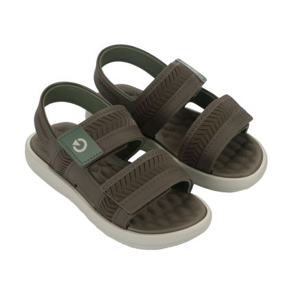 Sandalia Infantil Cartago Malta Vi - 12550 - Bege/marrom/verde - Atacado