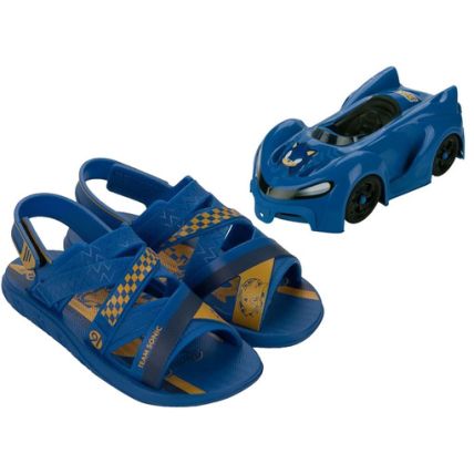 Sandalia Infantil Sonic Fast Car - 23294 - Azul/amarelo - Atacado