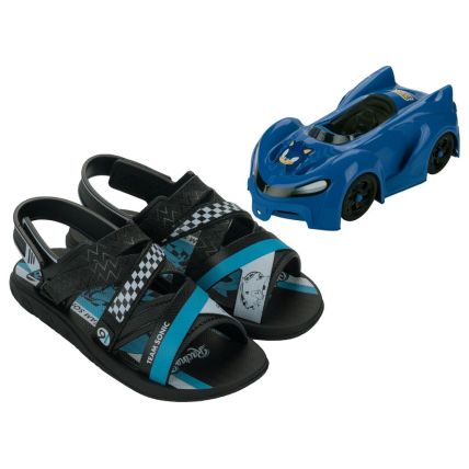 Sandalia Infantil Sonic Fast Car - 23294 - Preto/azul - Atacado