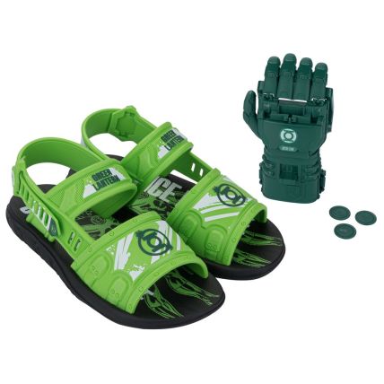Sandalia Infantil Liga Da Justiça Action Hero - 23263 - Preto/verde - Atacado