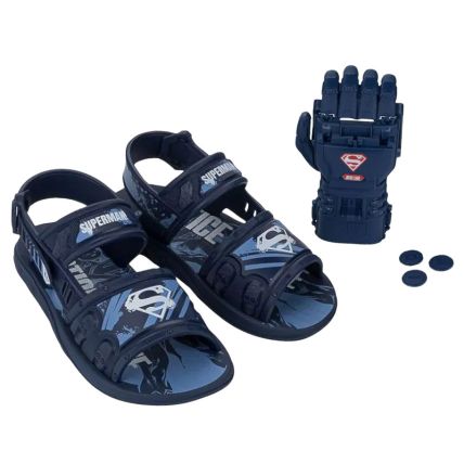 Sandalia Infantil Liga Da Justiça Action Hero - 23263 - Azul/azul - Atacado
