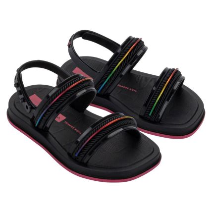 Sandalia Baby Ipanema Glow - 27404 - Preto/preto/rosa - Atacado