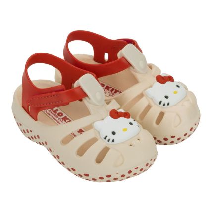Sandalia Baby Hello Kitty Cute - 23361 - Bege/vermelho/branco - Atacado