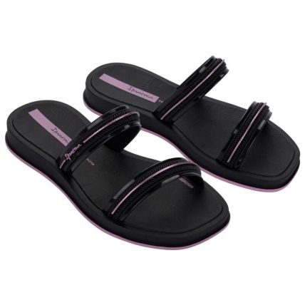 Chinelo Slide Infantil Ipanema Glow - 27401 - Preto/preto/rosa - Atacado