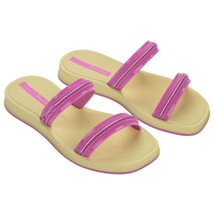 Chinelo Slide Infantil Ipanema Glow - 27401 - Amarelo/lilas/prata - Atacado