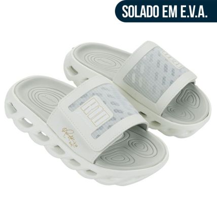 Chinelo Slide Masculino Rider R Power R10 - 12583 - Branco/cinza - Atacado
