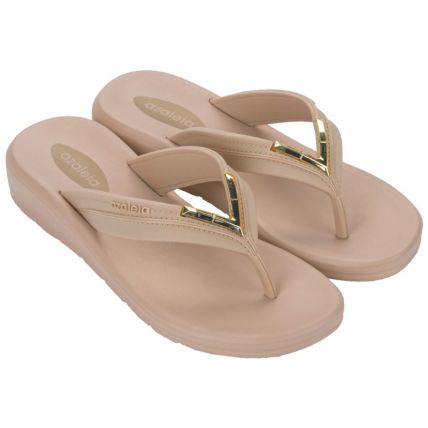 Tamanco Feminino Azaleia Cloe - 19306 - Bege Cupuaçu - Atacado