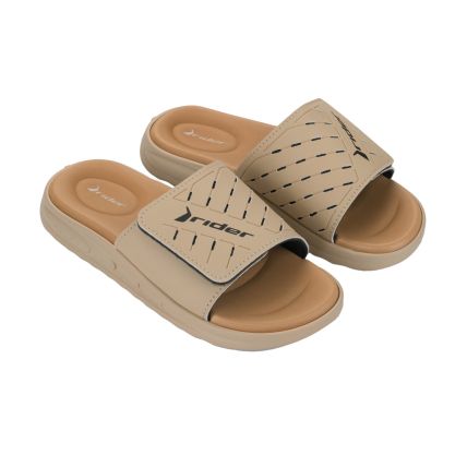 Chinelo Masculino Rider R Soft Plus - 12529 - Bege/bege/preto - Atacado