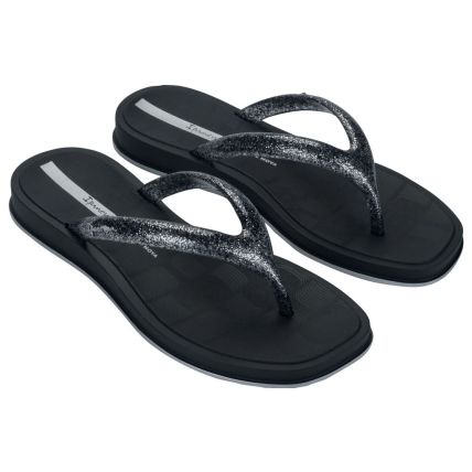 Chinelo Feminino Ipanema Glow Trendy - 27419 - Preto/glitter/prata - Atacado