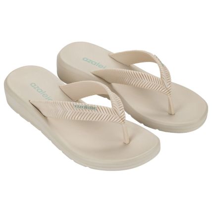 Tamanco Feminino Azaleia Lizi - 19296 - Off White Medio - Atacado