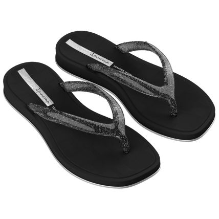 Chinelo Infantil Ipanema Glow Trendy - 27422 - Preto/glitter/prata - Atacado