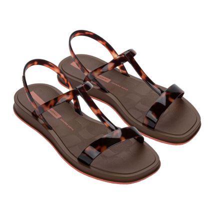Sandalia Feminina Ipanema Glow Trendy - 27423 - Marrom/tartaruga/laranja - Atacado