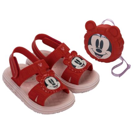 Sandalia Baby Disney Puff Bag - 23224 - Rosa/vermelho - Atacado