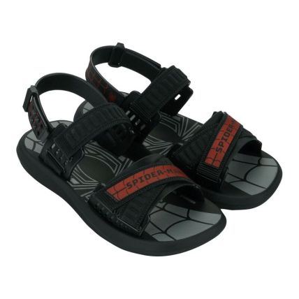 Sandalia Infantil Homem Aranha Force - 23356 - Preto/preto/vermelho - Atacado