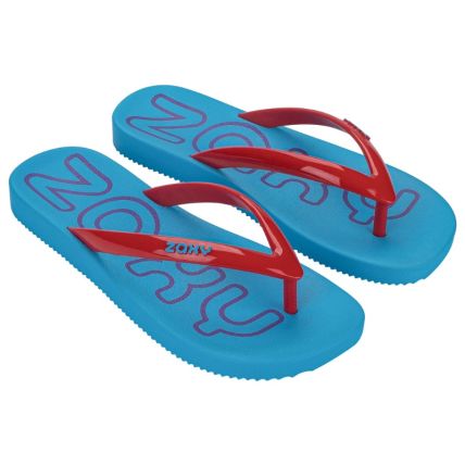 Chinelo Feminino Zaxy Start - 19337 - Vermelho Medio/azul - Atacado