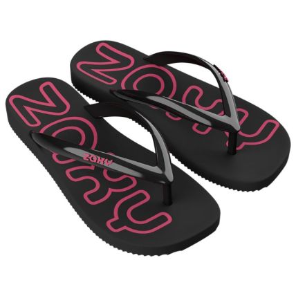 Chinelo Feminino Zaxy Start - 19337 - Preto/rosa Neon - Atacado