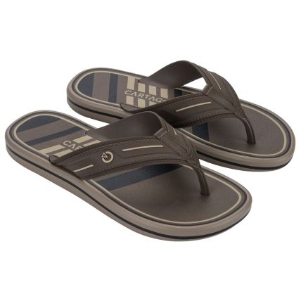 Chinelo Masculino Cartago Palermo Ii - 12572 - Bege/marrom - Atacado