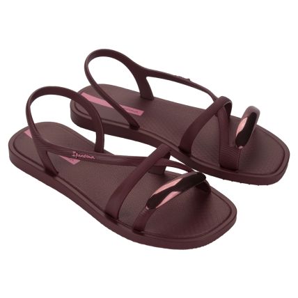 Sandalia Feminina Ipanema Go Chic - 27350 - Bordo/bordo/rosa - Atacado
