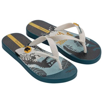 Chinelo Infantil Ipanema Jurassic Park Ii - 27324 - Azul/bege/amarelo - Atacado