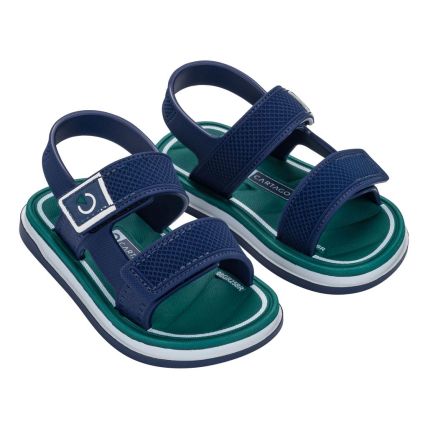 Sandalia Baby Cartago Malaga Sport Ii - 12586 - Branco/azul/verde - Atacado