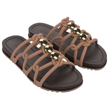 Rasteira Feminina Grendha Envolvente - 19257 - Mocca Marrom Cafe - Atacado