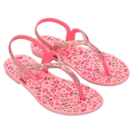 Sandalia Infantil Grendha Bela Amor Em Flor - 19334 - Rosa Goiaba - Atacado