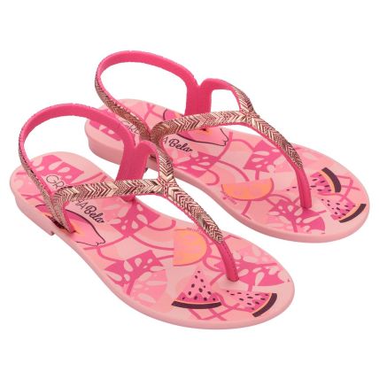 Sandalia Infantil Grendha Bela Amor Em Flor - 19334 - Rosa Medio - Atacado