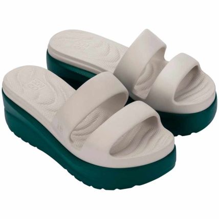 Tamanco Feminino Zaxy Flow - 19260 - Off White Claro/verde - Atacado