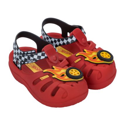 Sandalia Baby Hotwheels Speed Aranha - 23299 - Vermelho/preto - Atacado