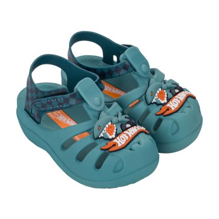 Sandalia Baby Hotwheels Speed Aranha - 23299 - Verde/azul - Atacado
