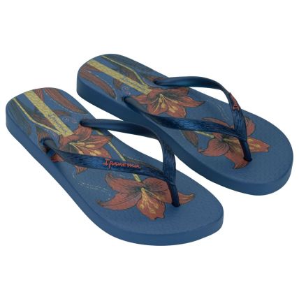 Chinelo Feminino Ipanema Oasis - 26571 - Azul/vermelho/cobre - Atacado