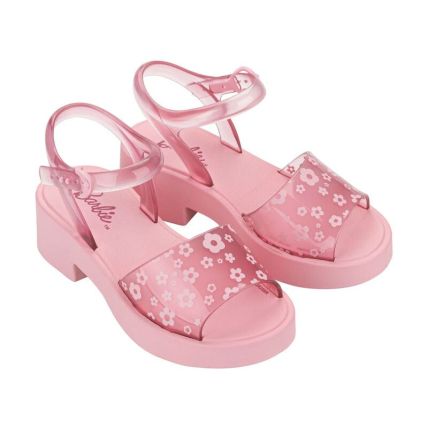 Sandalia Infantil Barbie High Com Salto - 23376 - Rosa/rosa Transparente - Atacado