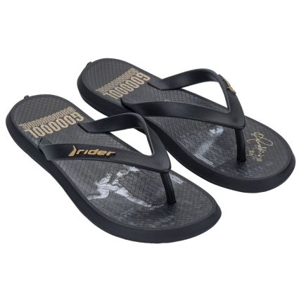 Chinelo Infantil Rider R1 R10 - 12602 - Preto/dourado/branco - Atacado