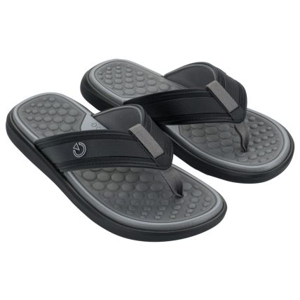 Chinelo Masculino Cartago Dubai - 12575 - Preto/preto/cinza - Atacado